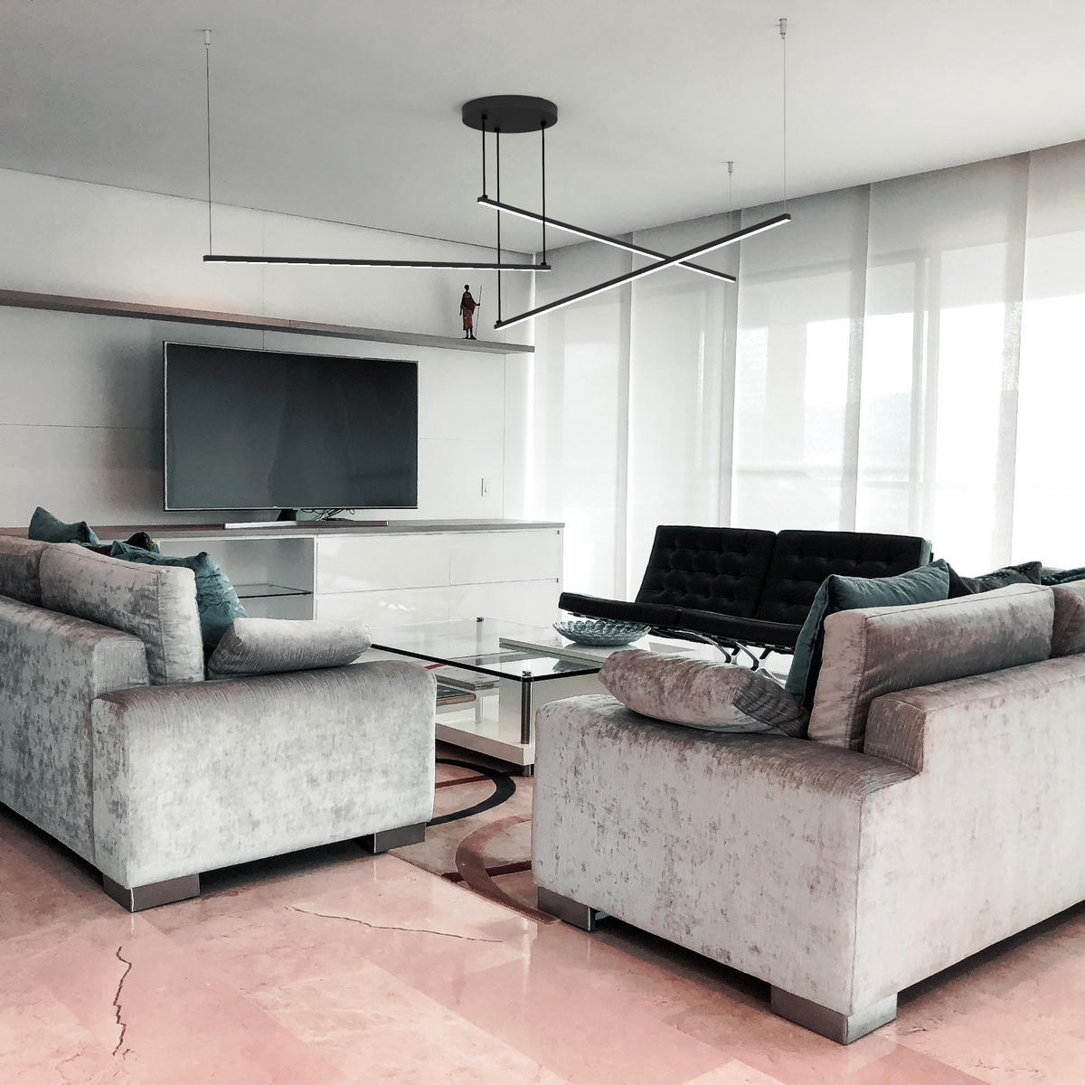 LED-HÄNGELEUCHTE - Schwarz, Metall (2/100/2cm) - Lumicom