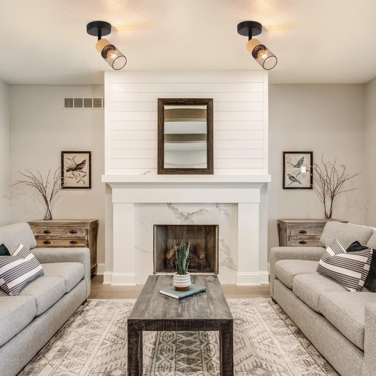 DECKENSTRAHLER Helliga 20/21/9 cm - Schwarz, Metall (9/20/21cm) - ZMH