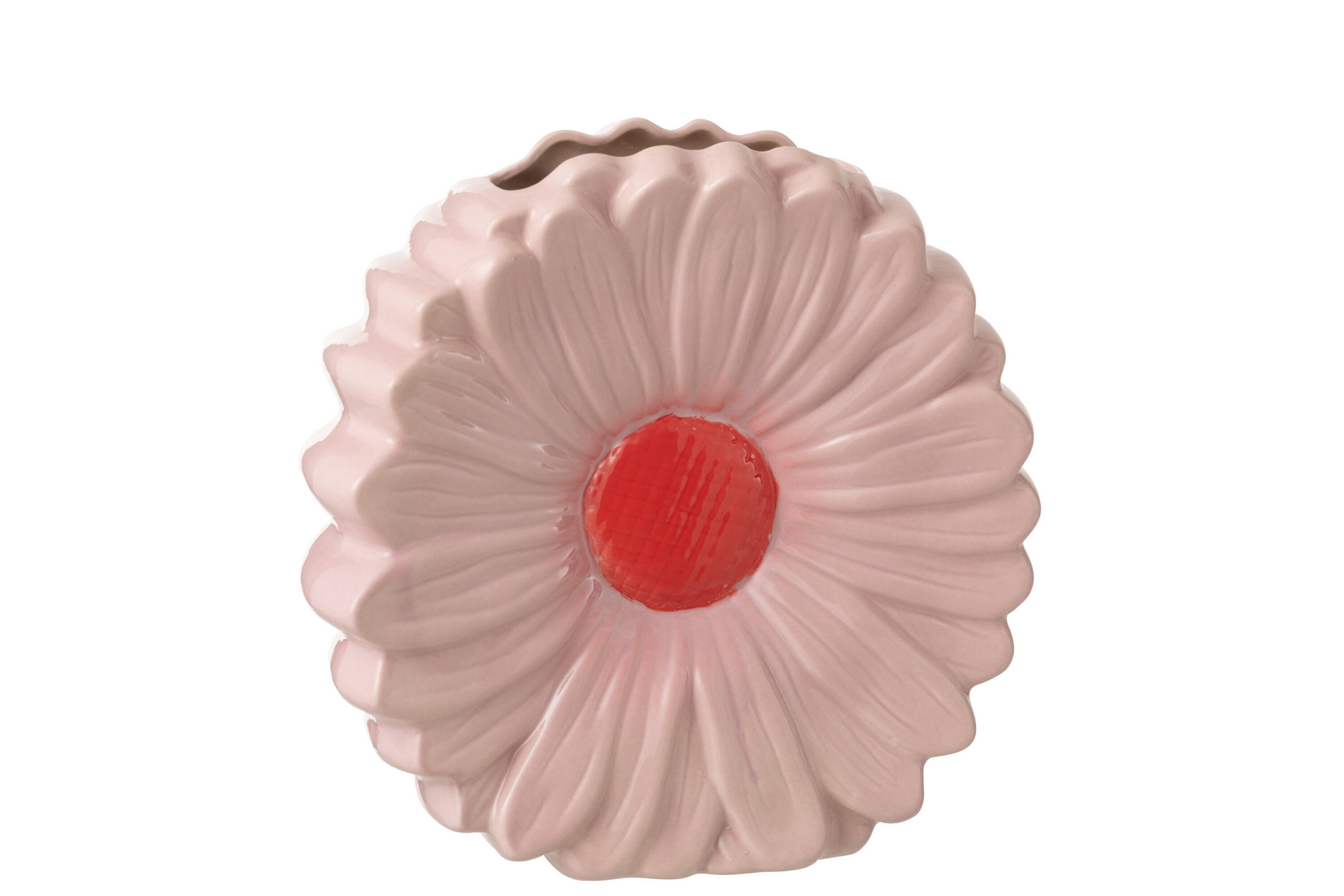 VASE BLUME Rosa - Pink, Keramik (26.5cm) - J-Line