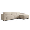 ECKSOFA L Form Didim mini Taupe 310/165/78 cm – stilvolle kleine Eckcouch R - Taupe/Schwarz, Kunststoff/Textil (310/165cm) - AX Living