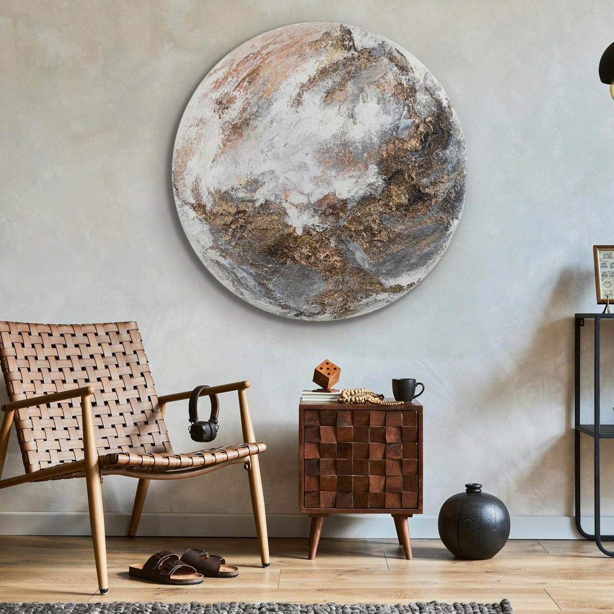 GEMÄLDE Venus nachtleuchtend 90 cm - Kupferfarben, Holz (90/4cm) - YS-art gallery