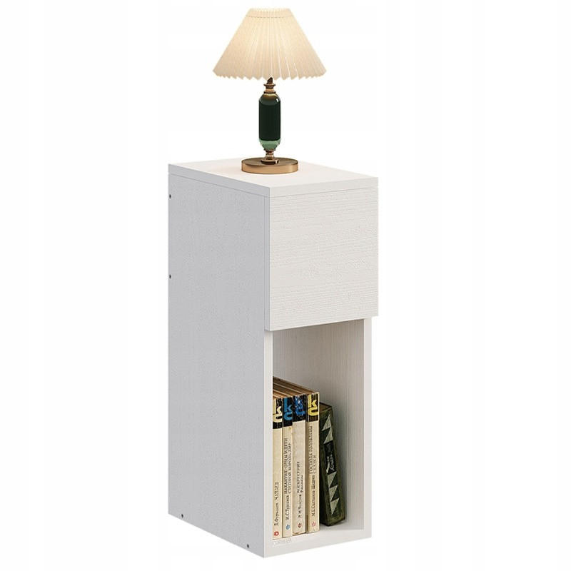 NACHTTISCH, weiß 20/55/30 cm - Weiß, Holzwerkstoff (50/12/38cm)