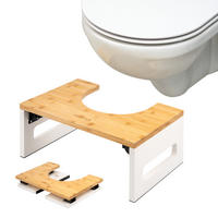 TOILETTENHOCKER Bambus, weiß - Weiß, Holz (43.5/18.5/28cm) - eluno