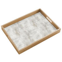 SERVÍROVACÍ PODNOS Šedá - Beton - Zvětralá 50x35 cm - světle šedá, dřevo (50/5/5cm) - OnlyWow