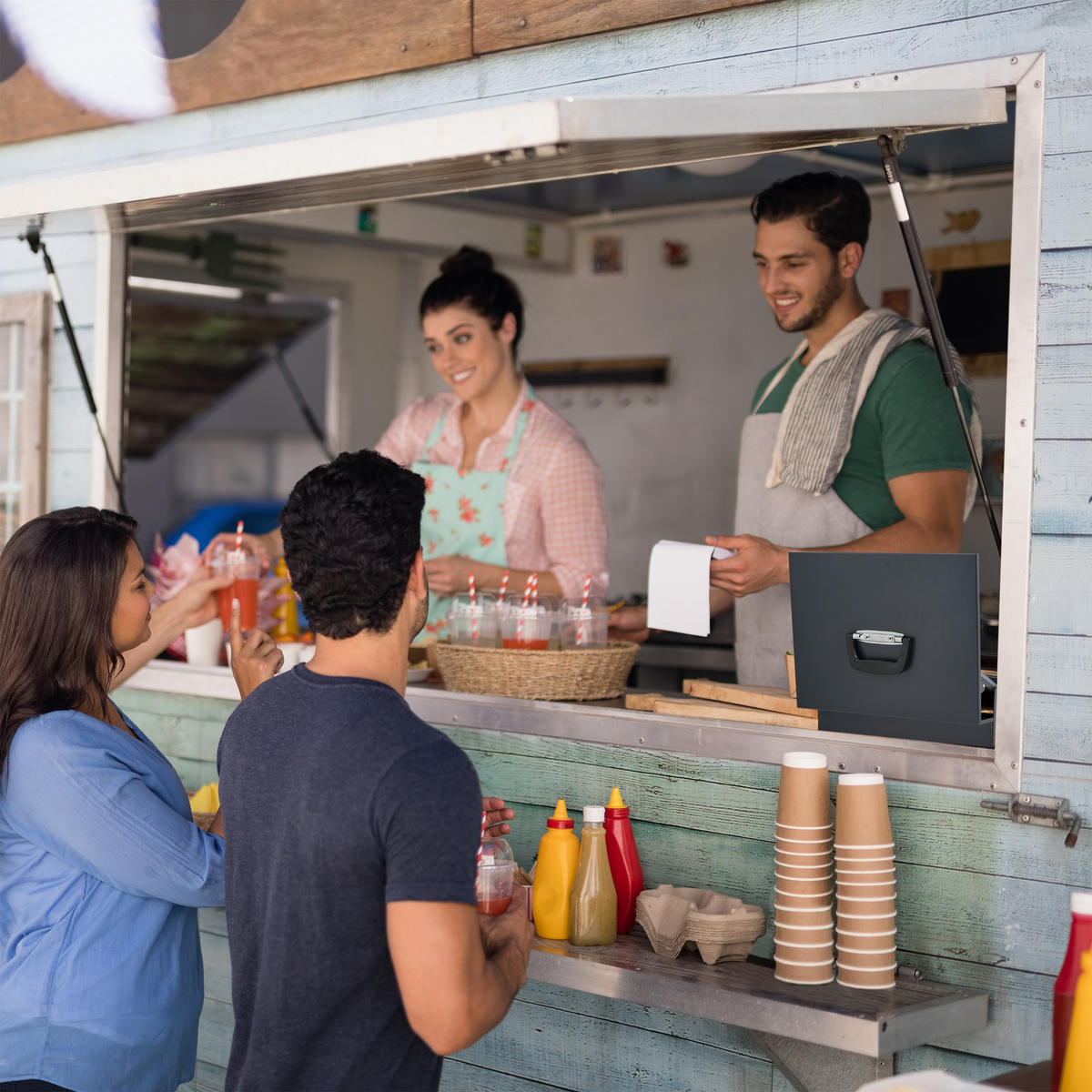 POKLADŇA na euro - čierna, kov/plast (36/10.5/27.5cm) - Relaxdays