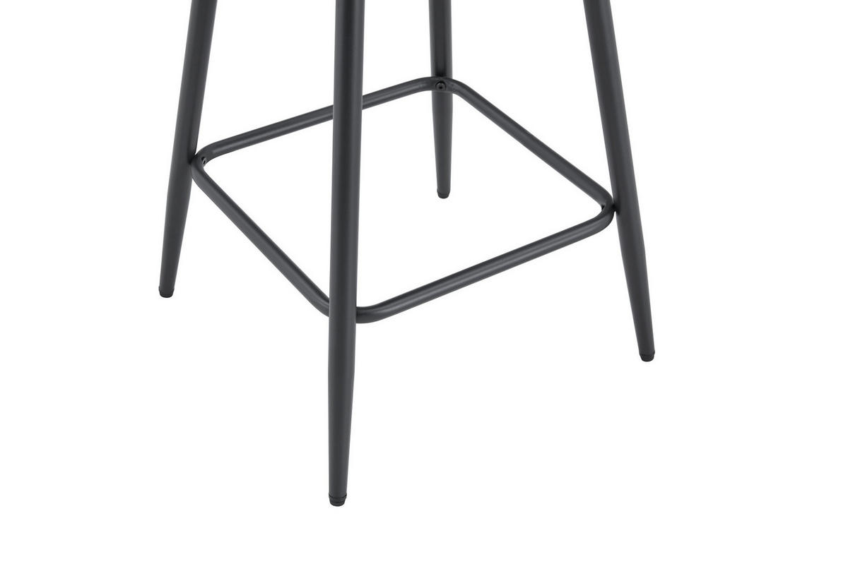 BARHOCKER mit gepolstertem Sitz Metall Weiß - Weiß, Metall (39/96/39cm) - Meubliv