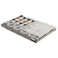 DECKE Senfgelb Prodatur 130/180 cm - Dunkelgelb, Naturmaterialen/Textil (130/180cm) - Beliani