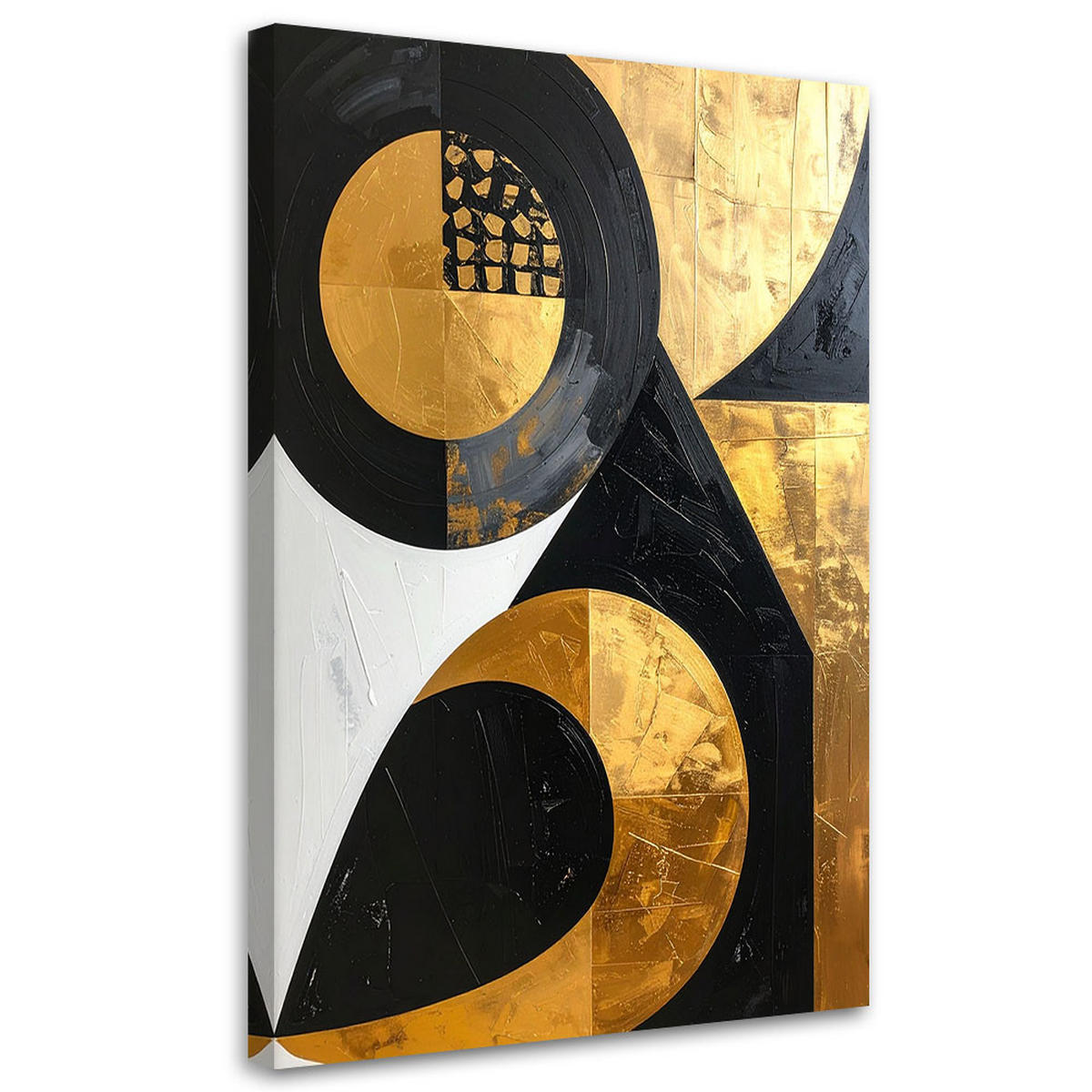 LEINWANDBILD 3D und geometrisch 40x60cm - Goldfarben, Textil (40/60cm) - Feeby