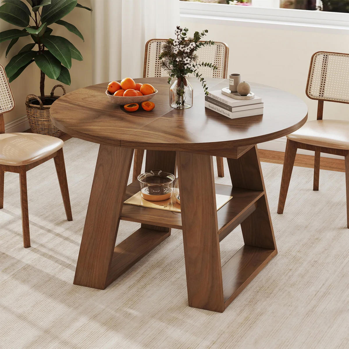 ESSTISCH 110–150/110/75 cm, Walnussfarben - Braun, Holzwerkstoff (150/110/75cm)