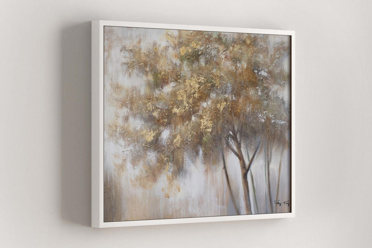 ÖLGEMÄLDE 100/75 cm - Beige/Braun, Holz/Textil (100/75cm) - KUNSTLOFT