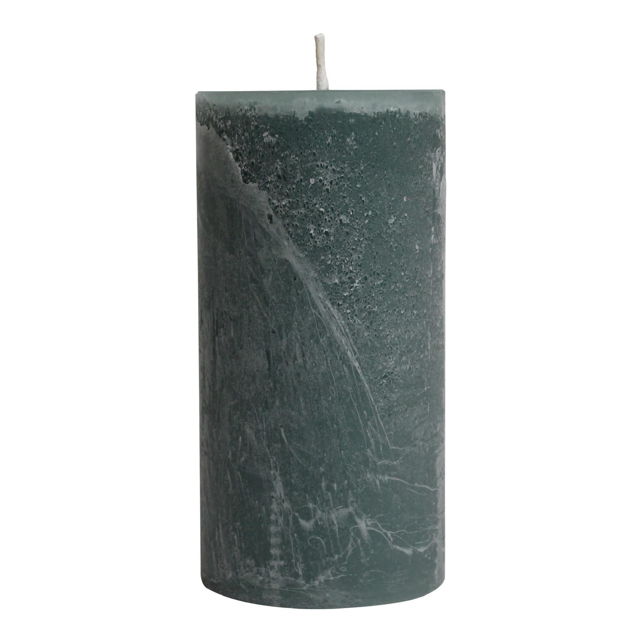 KERZE Rustic Outdoor Grün 15/15/30cm - Grün, Paraffin (15/30/15cm) - PTMD Collection