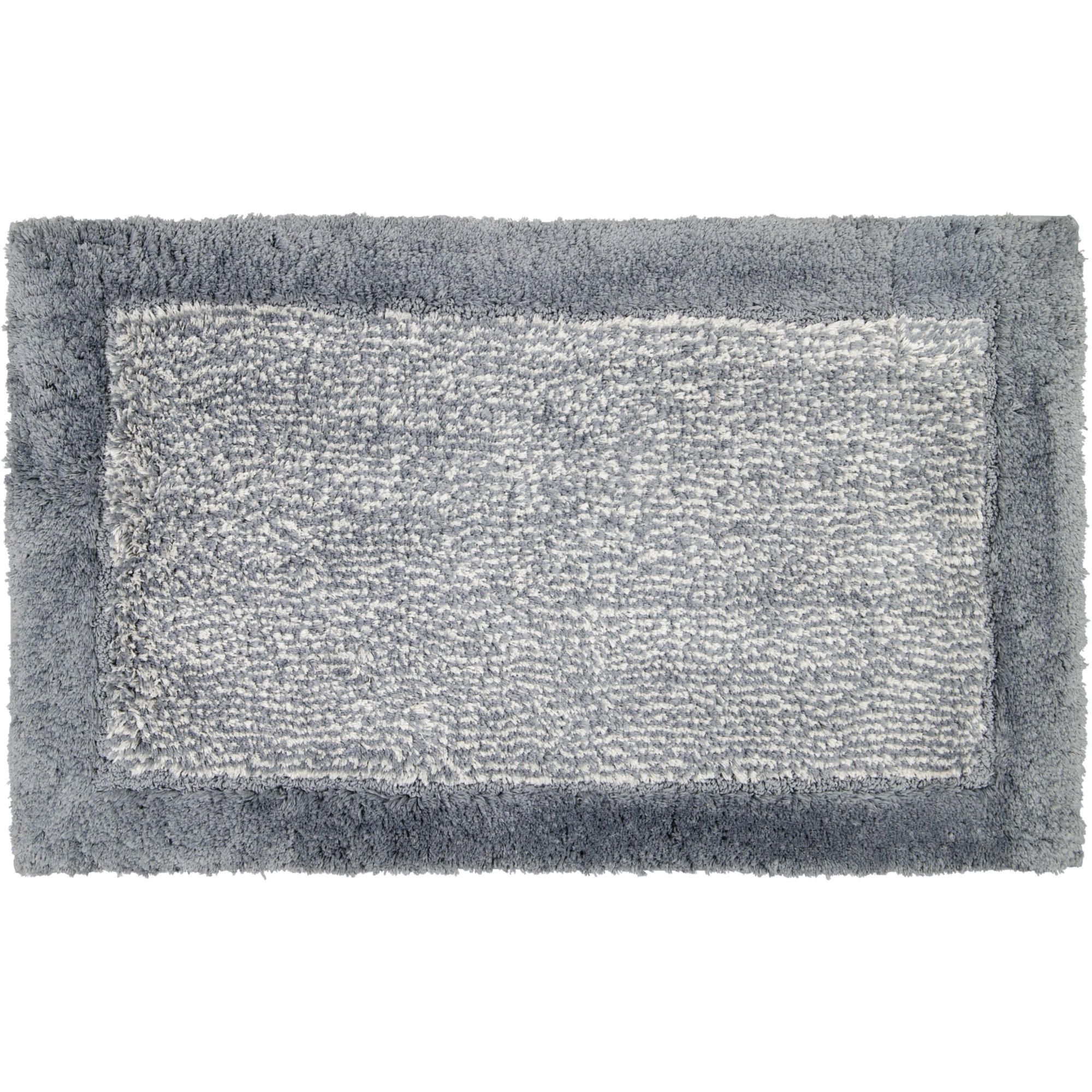 BADTEPPICHE LUXURY HOME TWO-TONE 590 SCHIEFER - 77 - Grau, Textil (60/100cm) - Cawö
