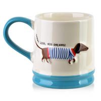 HRNEK DOXIE, porcelán, 8 x 12,3 x 9,2 cm - tyrkysová, keramika (0.32L) - Mondex
