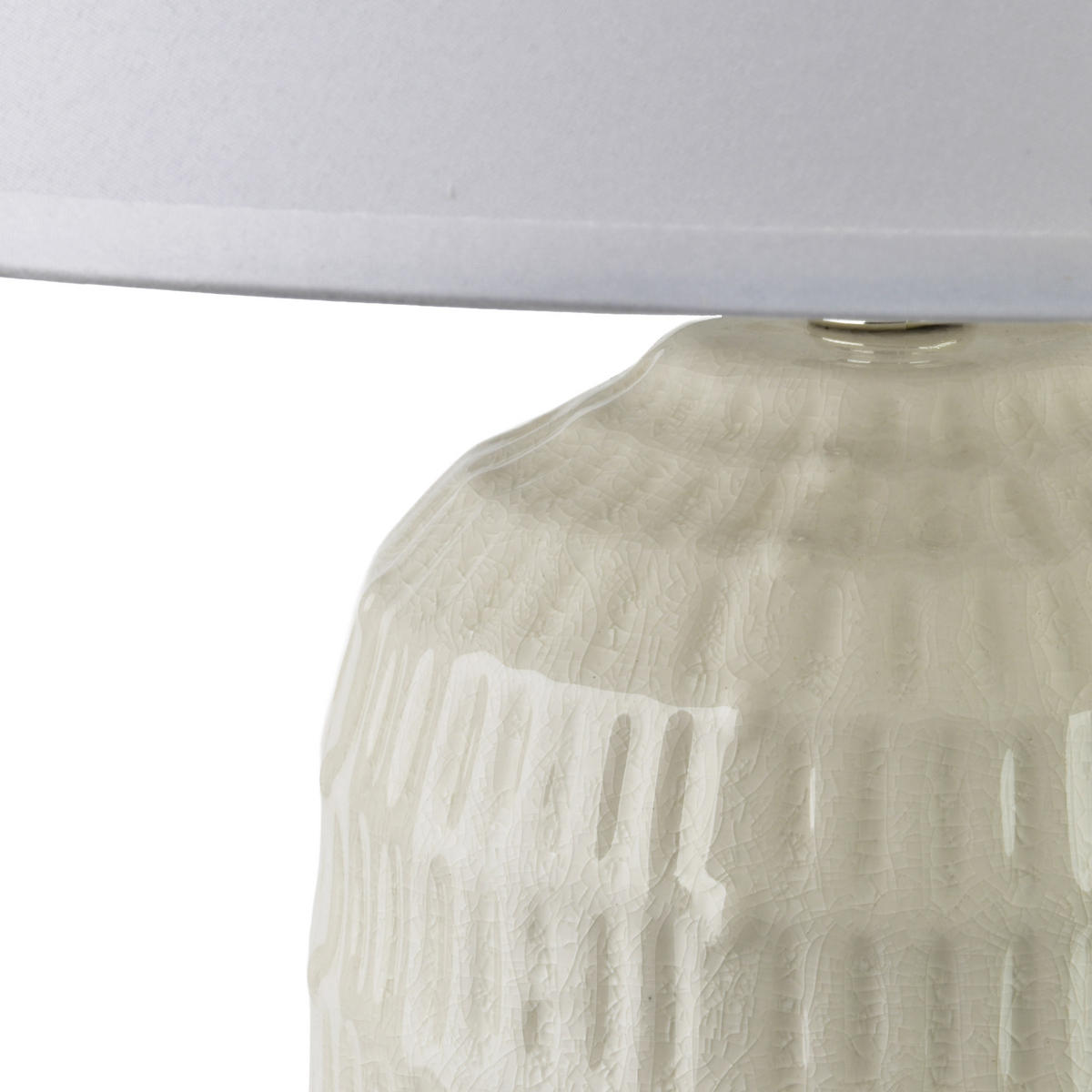 TISCHLAMPE Leti Beige 15/32/47 cm Keramik - Beige, Keramik (17/32/47cm) - Mondex