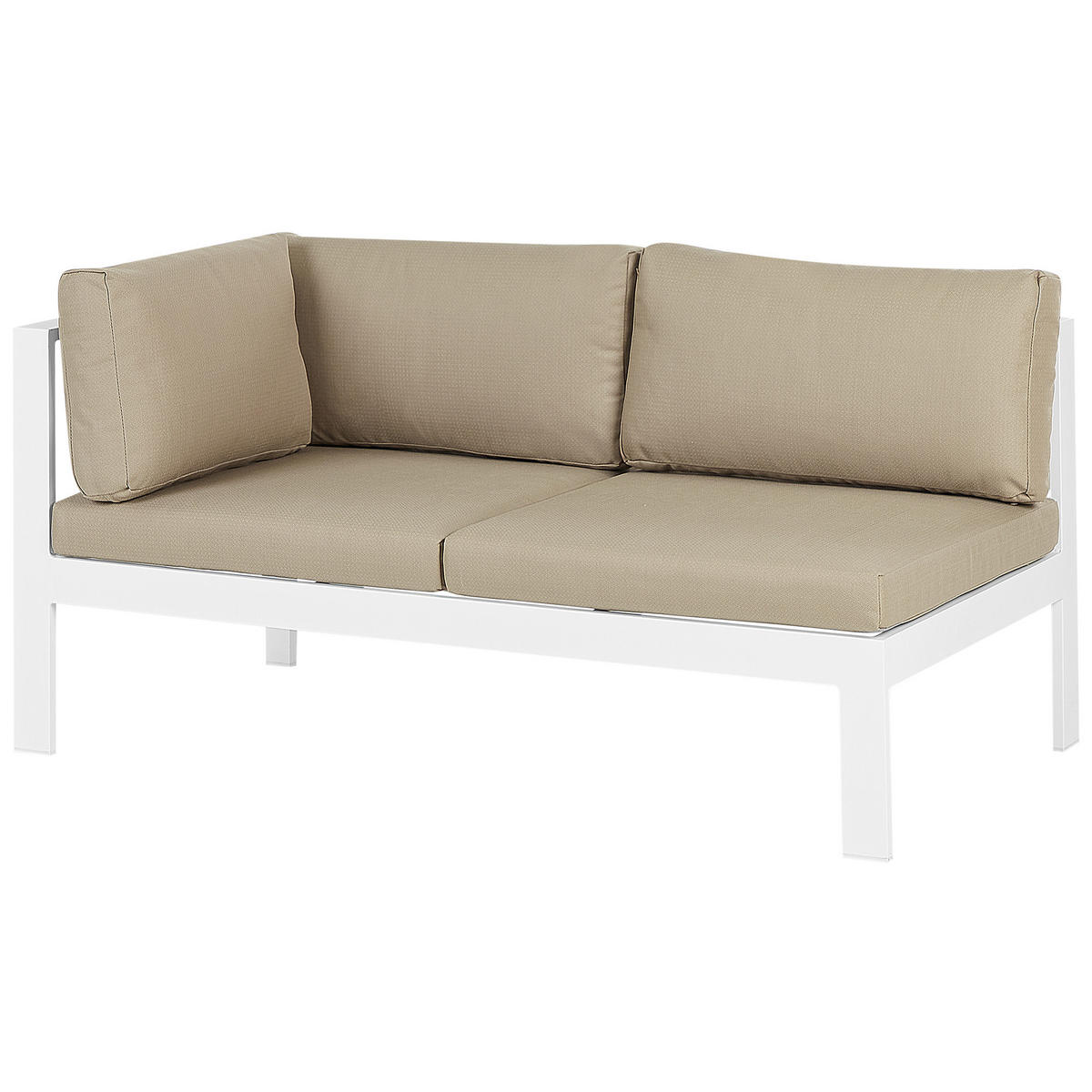 LOUNGE GARNITURA 5-sedežna bela Messina - siva/bela, kovina - Beliani