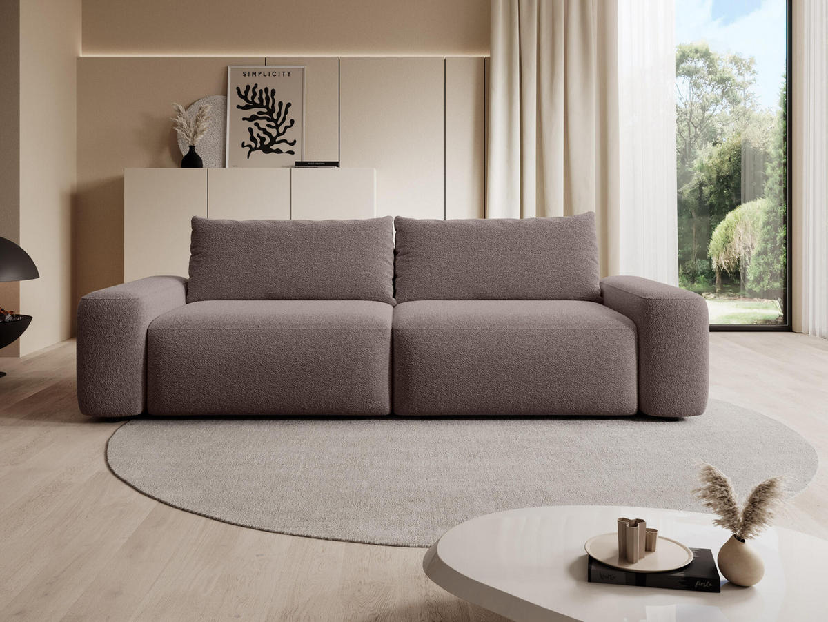 SOFA LOOP Braun 257x105x87 cm - Braun, Textil (257/87/105cm) - FURNLUX