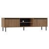 TV-MÖBEL Osaka Eichenholzoptik Evoke 179 cm - Eichefarben/Schwarz, Holzwerkstoff/Metall (178.6/50/40cm) - Selsey