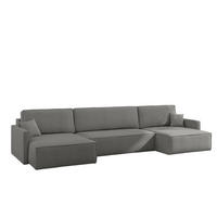 WOHNLANDSCHAFT Louis Scala - Grau, Holzwerkstoff/Textil (348/83/142cm) - Fun Möbel
