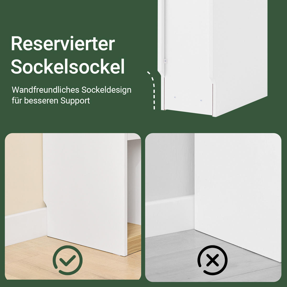 NACHTTISCH Weiß-Holz - Weiß/Naturfarben, Holzwerkstoff (20/60/35cm) - SoBuy