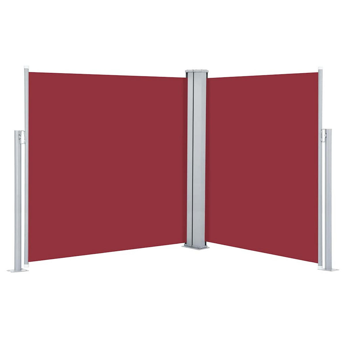 AUSZIEHBARE Seitenmarkise 170 x 600 cm Rot - Rot, Textil (600/1/170cm) - furnicato