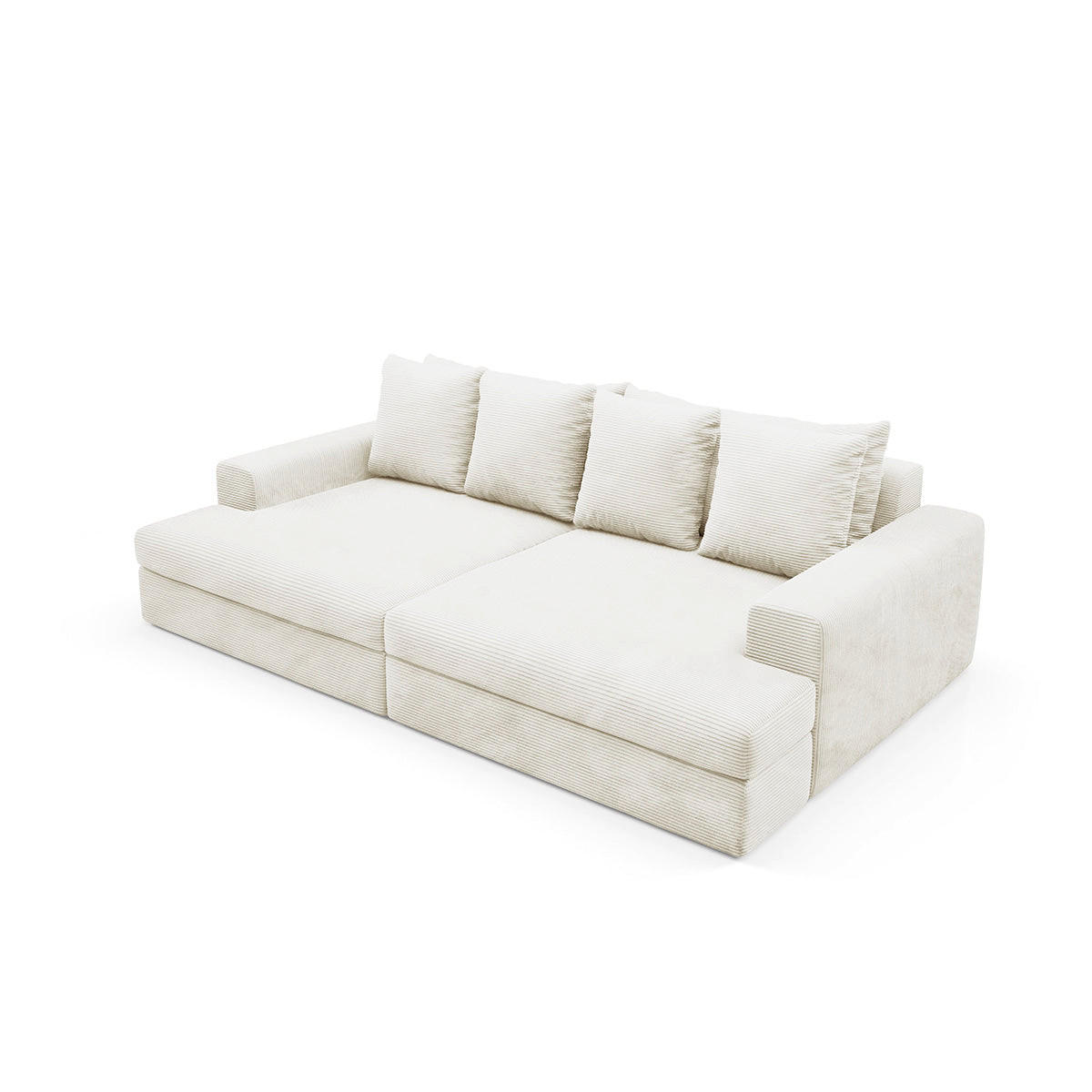 SOFA Paola 3 Sitzplätze Weiß - Weiß, Holz (272/86/167cm) - Petits-meubles
