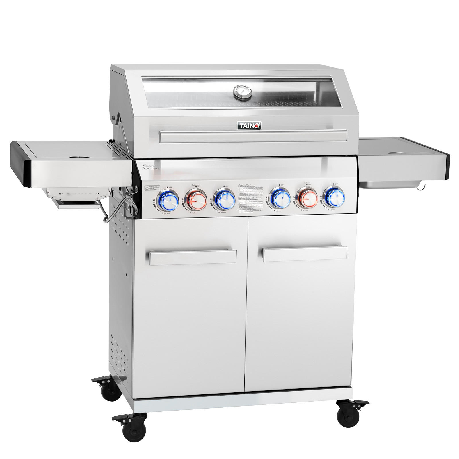 GASGRILL Platinum Yamara 4+2 - Silberfarben, Metall (140/117/55cm) - TAINO