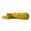 ECKSOFA Links Chenille Stoff Gelb - Currygelb/Gelb, Kunststoff/Textil (170/290cm) - Makamii
