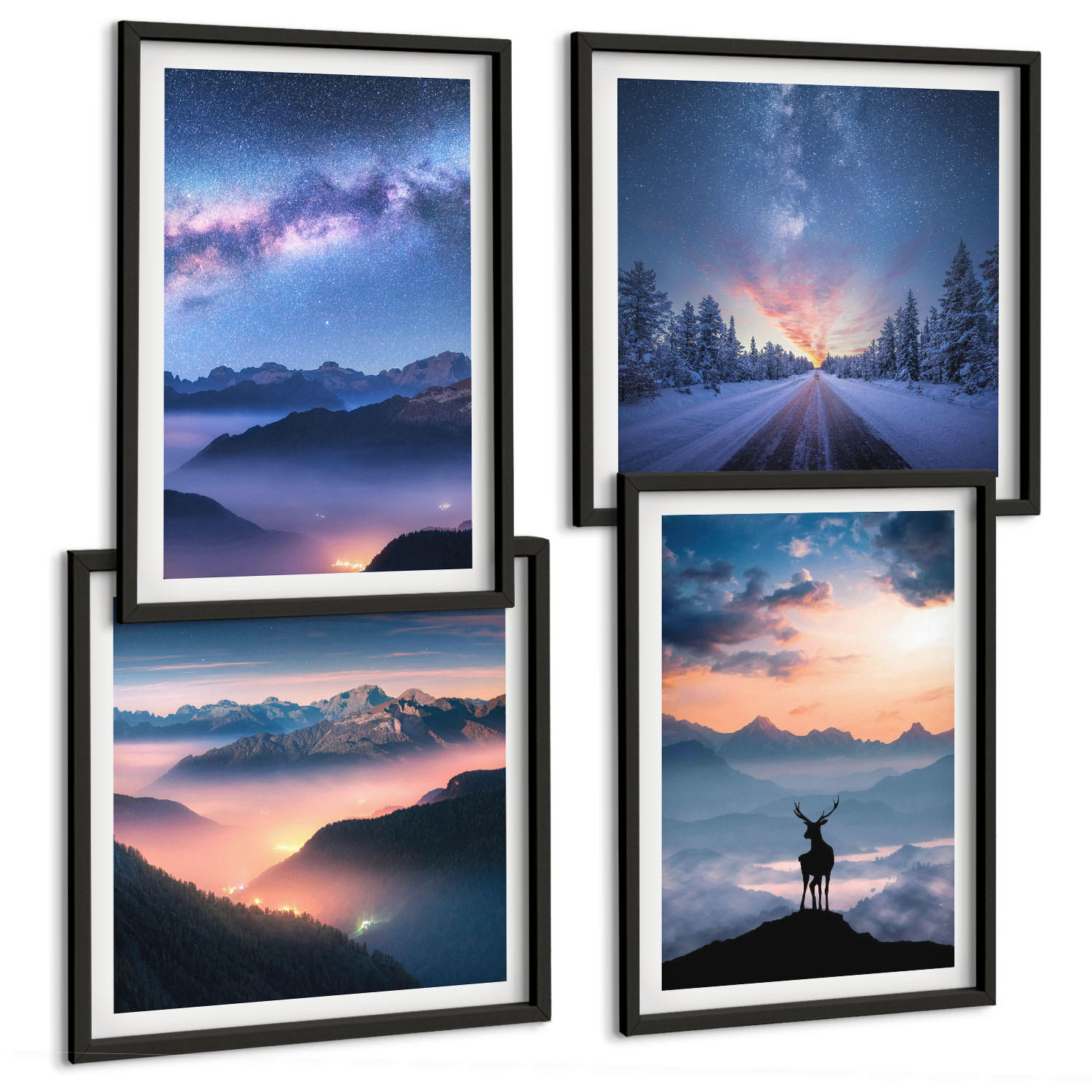 Tulup Bilder Schwarz 50x50 cm