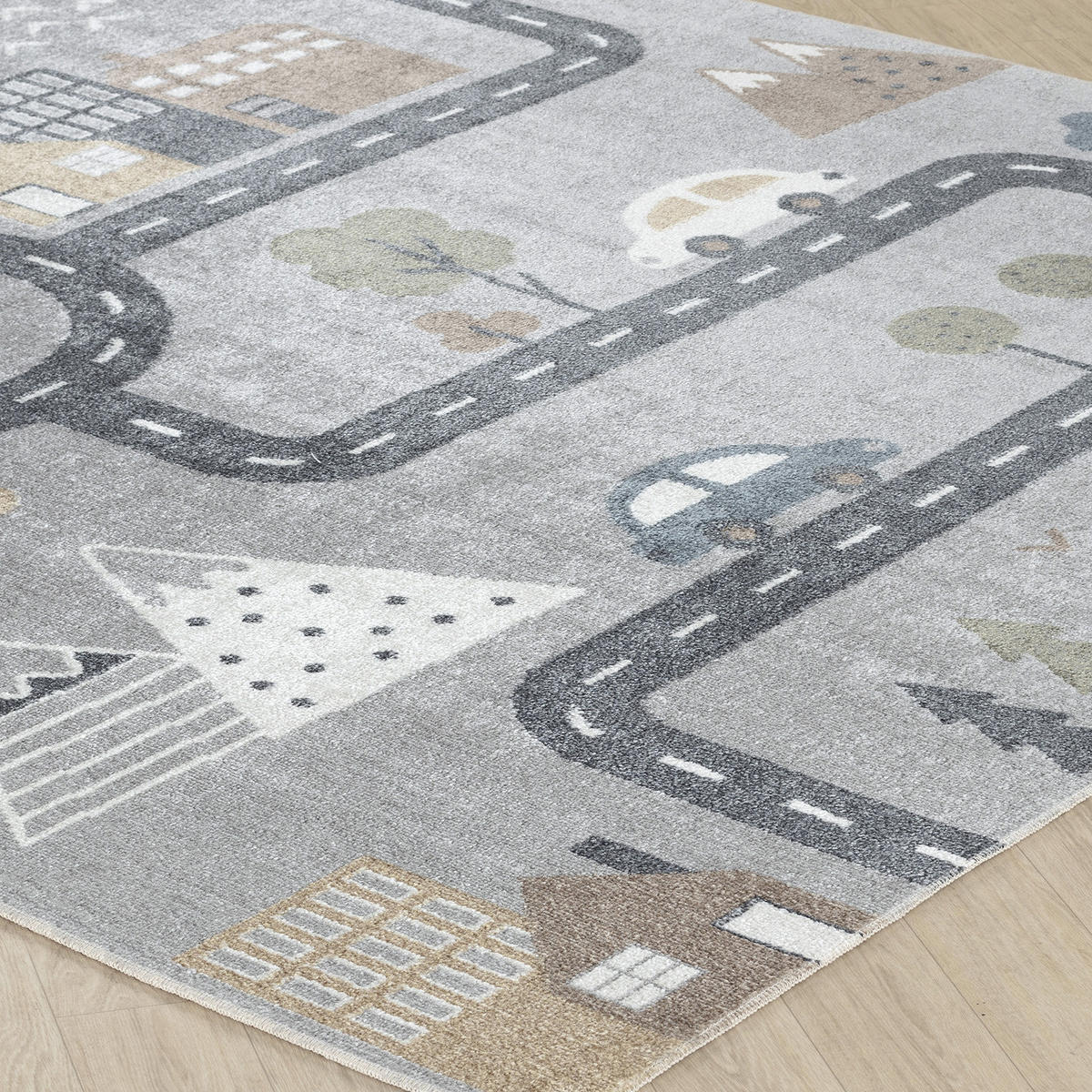 KINDERTEPPICH Maschinenwaschbar 120x170 cm Grau - Grau, Naturmaterialien/Textil (120/170cm) - LIVABLISS