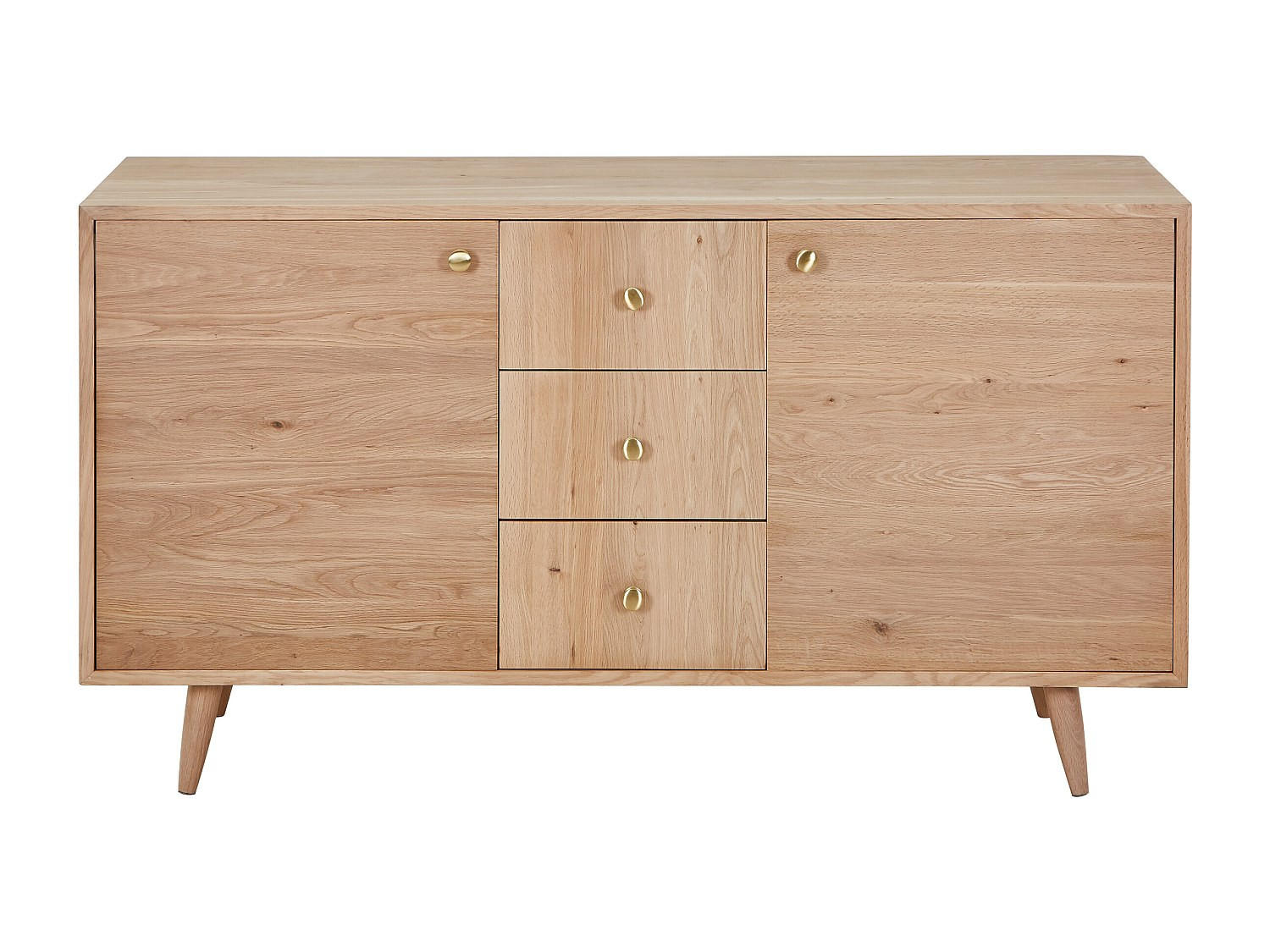WASCHBECKENUNTERSCHRANK - 145 cm x 50.5 cm - Holz, Platte - Naturfarben Hell - ZARENO - Naturfarben, Holz (145/80/50.5cm) - Vente-Unique