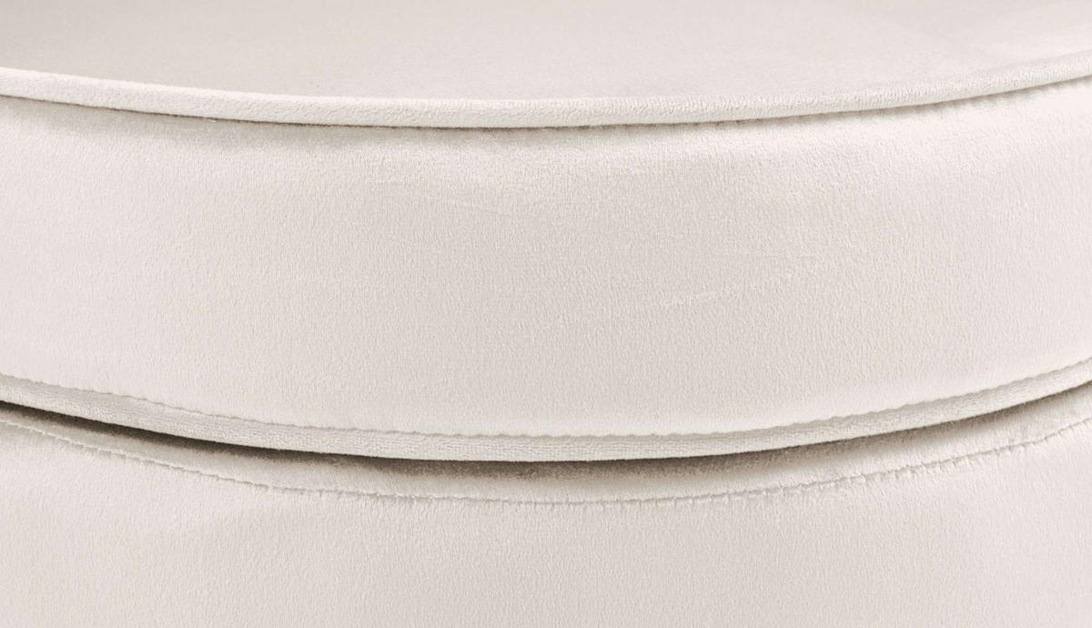 ARMLEHNENSTUHL Samt creme - Goldfarben/Creme, Textil/Metall (74/76/60cm) - CLP