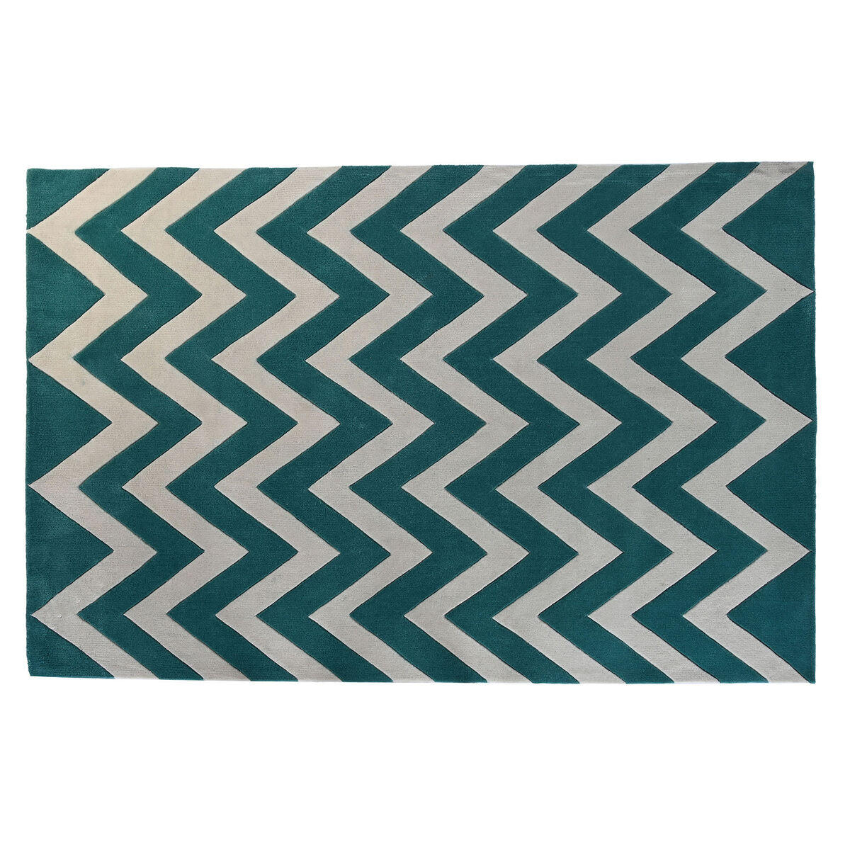 TEPPICH 160 x 230 x 2 cm Polyester Zick-Zack zweifarbig - Multicolor, Kunststoff (160/230cm) - DKD Home Decor