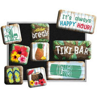 MAGNETSET 9-teilig Open Bar Tiki Bar - Multicolor, Metall (9/7/2cm) - Nostalgic-Art