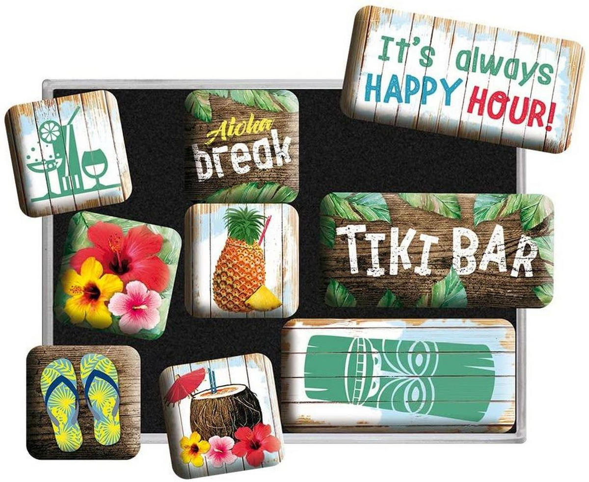 MAGNETSET 9-teilig Open Bar Tiki Bar - Multicolor, Metall (9/7/2cm) - Nostalgic-Art