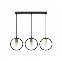 PENDELLEUCHTE RING - Goldfarben/Schwarz, Metall (10/80/80cm) - kiki design