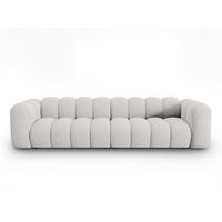 SOFA modular Lupine aus Chenille-Stoff hellgrau 4 Sitzplätze - Hellgrau, Textil (95/70/290cm) - Micadoni
