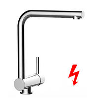 NIEDERDRUCK-VORFENSTER-KÜCHENARMATUR, Umklappbar 6 CM, Verchromt, 360° schwenkbar - Chromfarben, Metall (20/31.3/20cm) - VIZIO