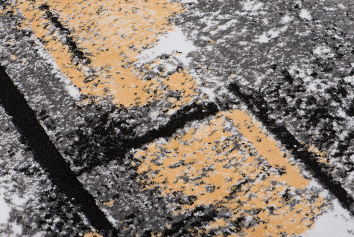 TEPPICH MAYA Gelb Meliert Streifen Splash 140/200 cm - Gelb, Textil (140/200cm) - Tapiso