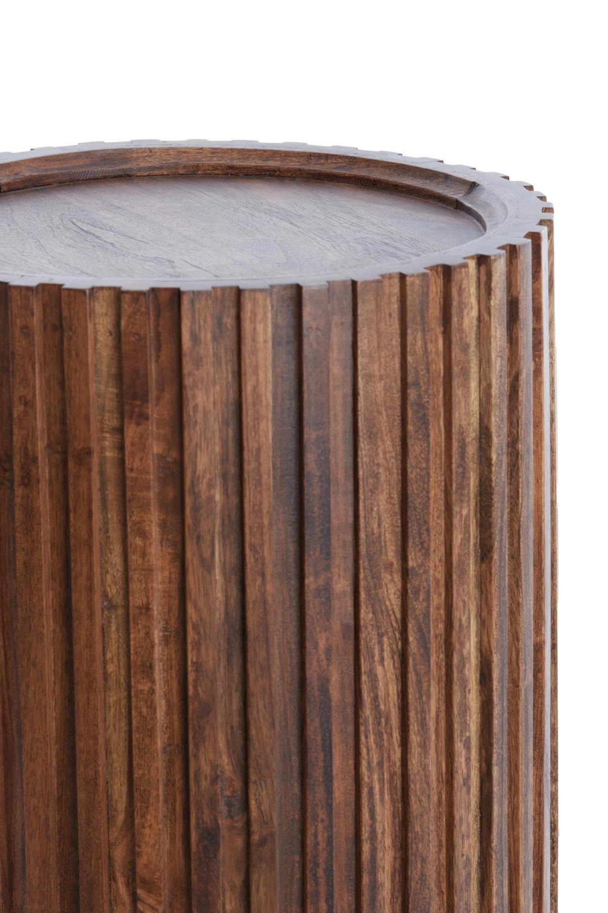 BEISTELLTISCH Kiyose Braun Ø33/47 cm - Dunkelbraun, Holz (33/33/47cm) - Light & Living