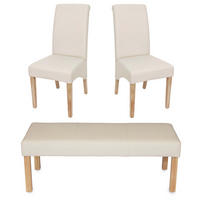 ESSZIMMERGARNITUR Beige 3er-Set - Beige, Textil (120/43/49cm) - MCW