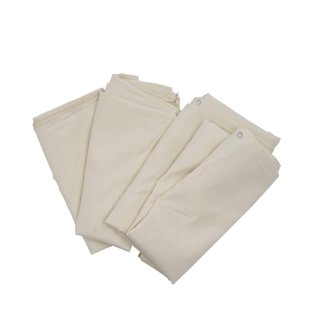 SEITENWAND 4er-Set für Pergola Cadiz 4x4m 205x383cm Creme - Creme, Textil (383/205/1cm) - BERLINLODGE