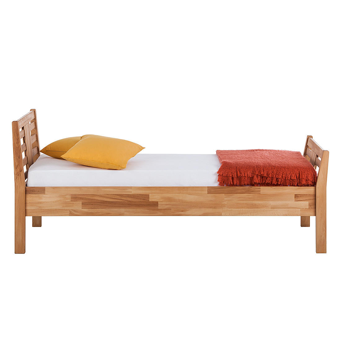 MASSIVHOLZBETT - Kernbuche massiv - Kernbuche, Holz (100/200cm) - home24
