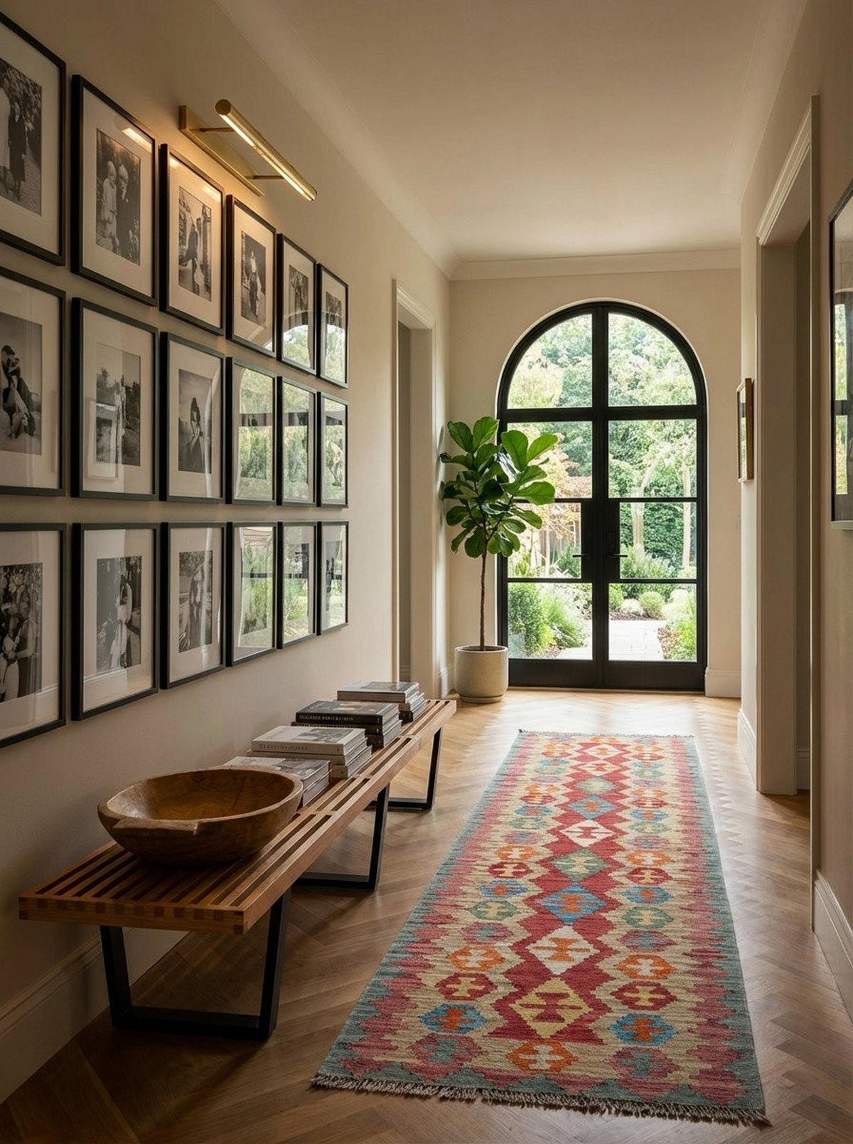 HANDWEBTEPPICH Kelim Gashgai Rot 247/61 cm Schurwolle - Rot, Textil (61/247cm) - Looma