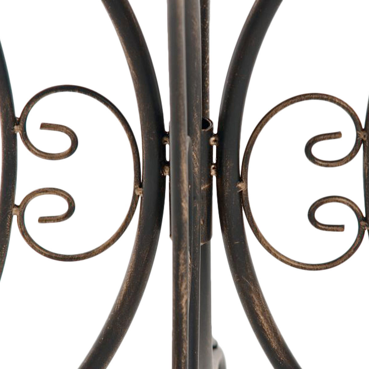 GARTENTISCH rund Ø70 cm Metall bronze - Bronzefarben, Metall (70/70/73cm) - CLP