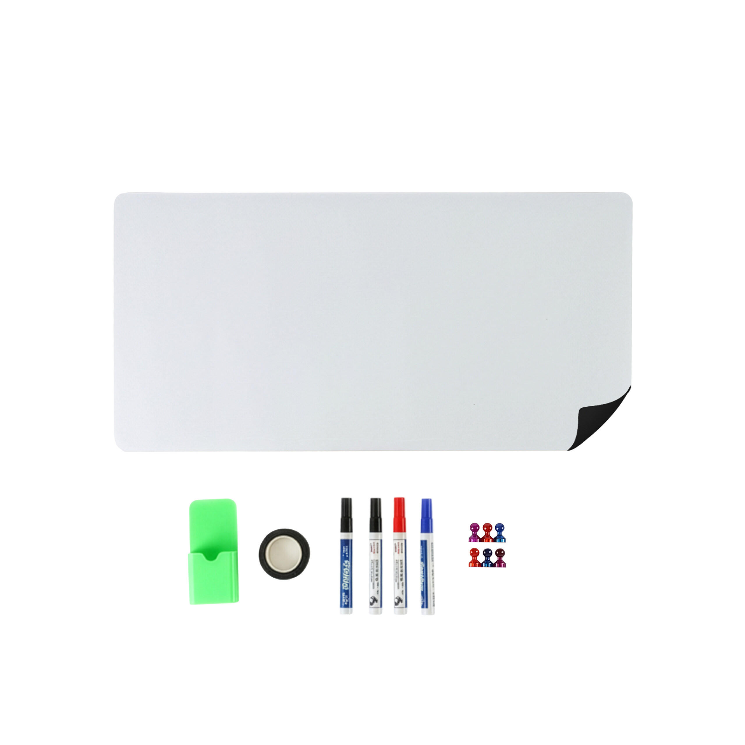 WHITEBOARD Folie - Weiß, Kunststoff/Metall (100/50/0.5cm) - Relaxdays