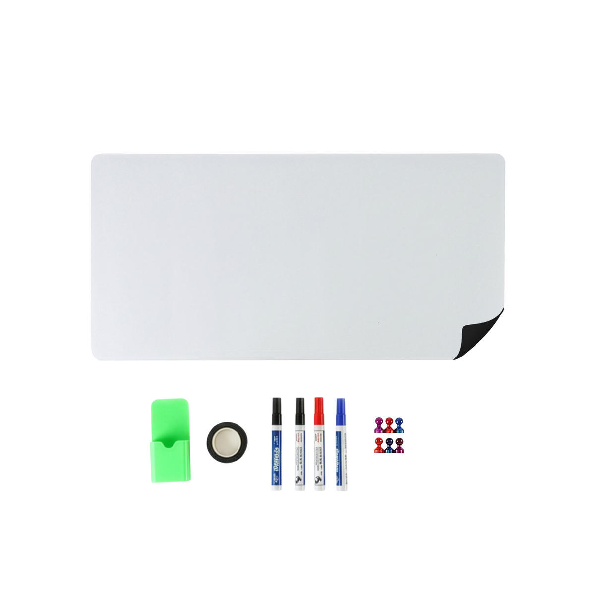 WHITEBOARD Folie - Weiß, Kunststoff/Metall (100/50/0.5cm) - Relaxdays