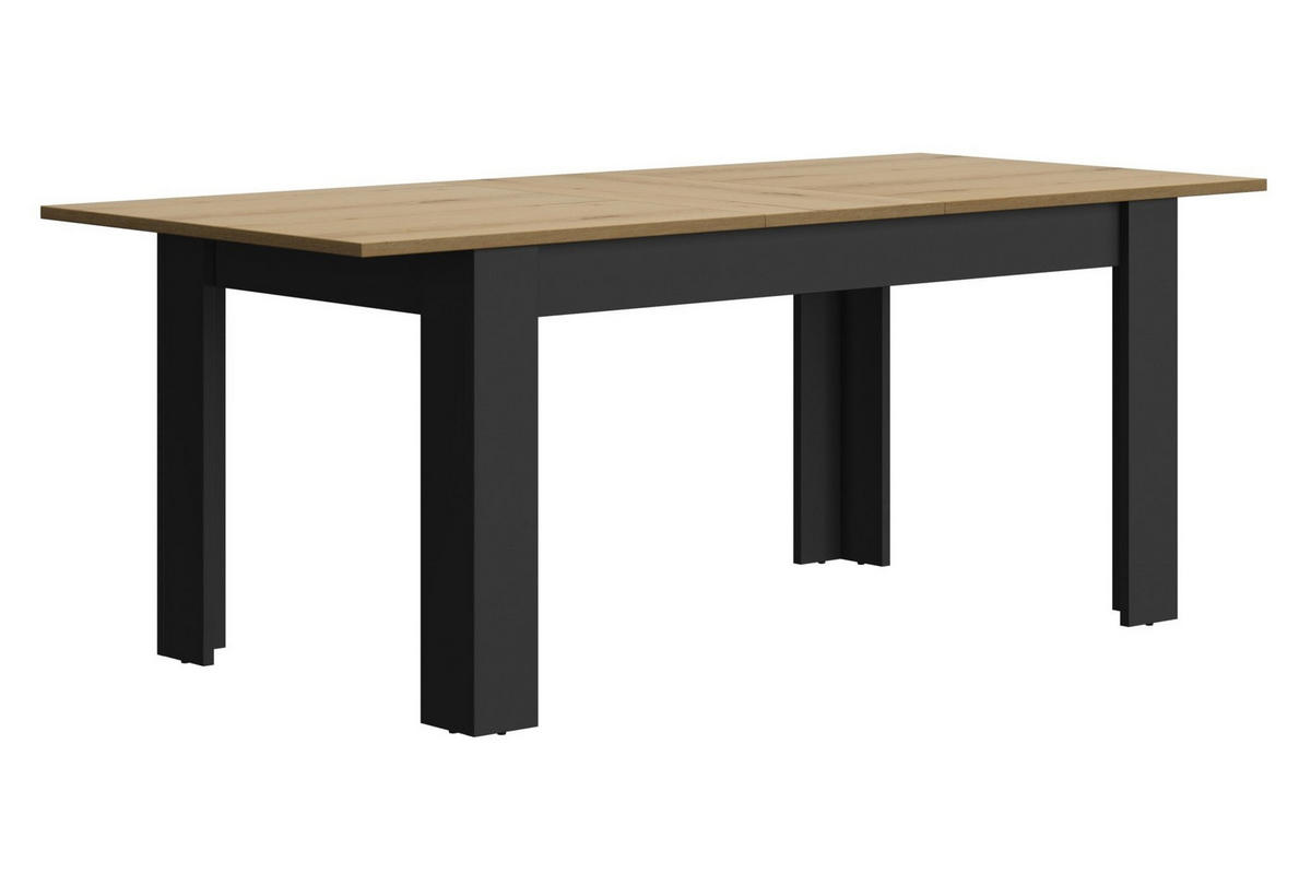 RECHTECKIGER, ausziehbarer Esstisch Manchester - Französische Herstellung - Nussbaumfarben, Holzwerkstoff (90/200/77cm) - Calicosy