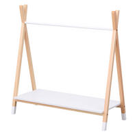 KINDERGARDEROBE Lou Weiß und Holz - Weiß, Holz (40/100/100cm) - Happy Garden