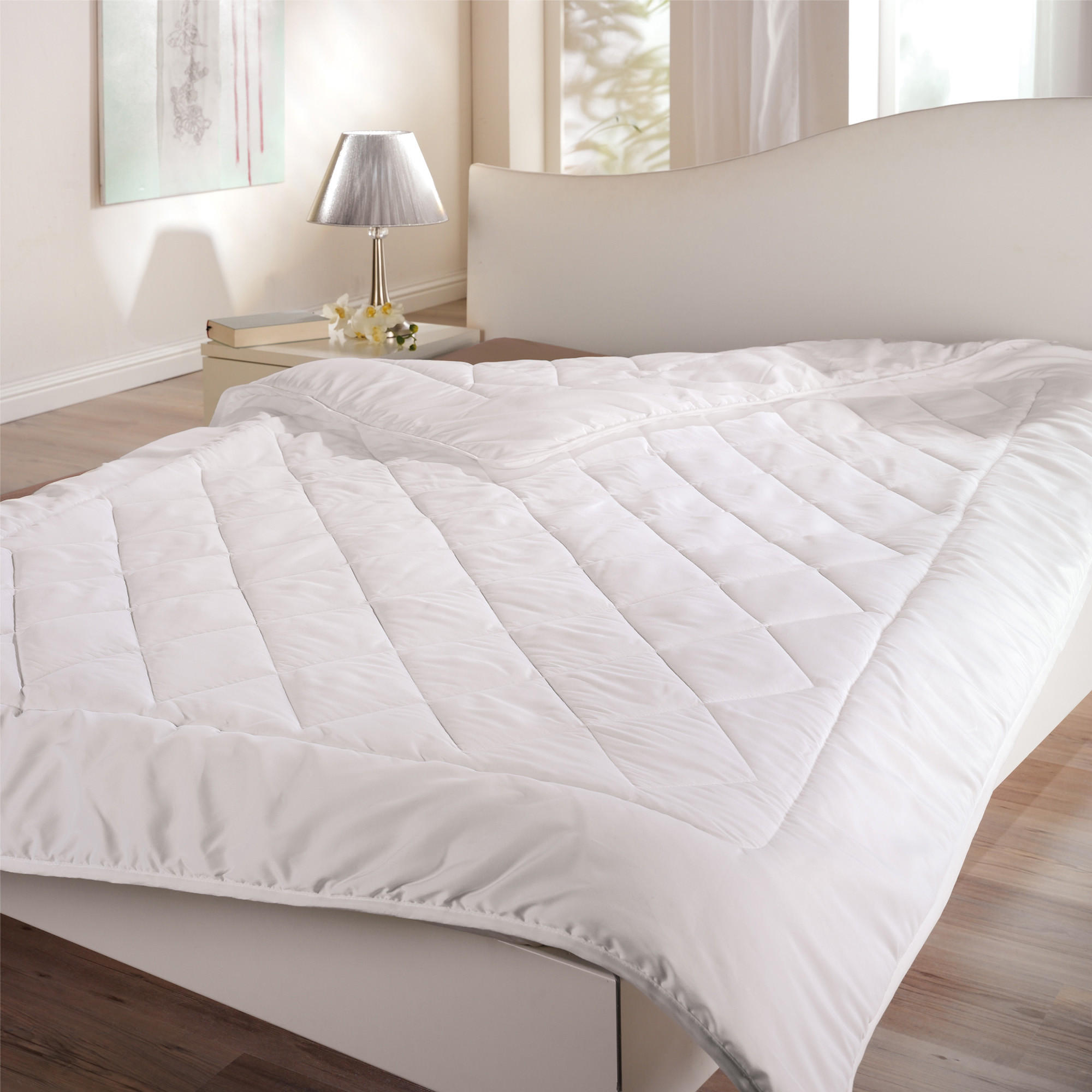 BETTDECKE leichte Sommersteppbett - Weiß - 135 x 200 cm - ohne Bezug nutzbar - Weiß, Textil (135/200cm) - Bestlivings