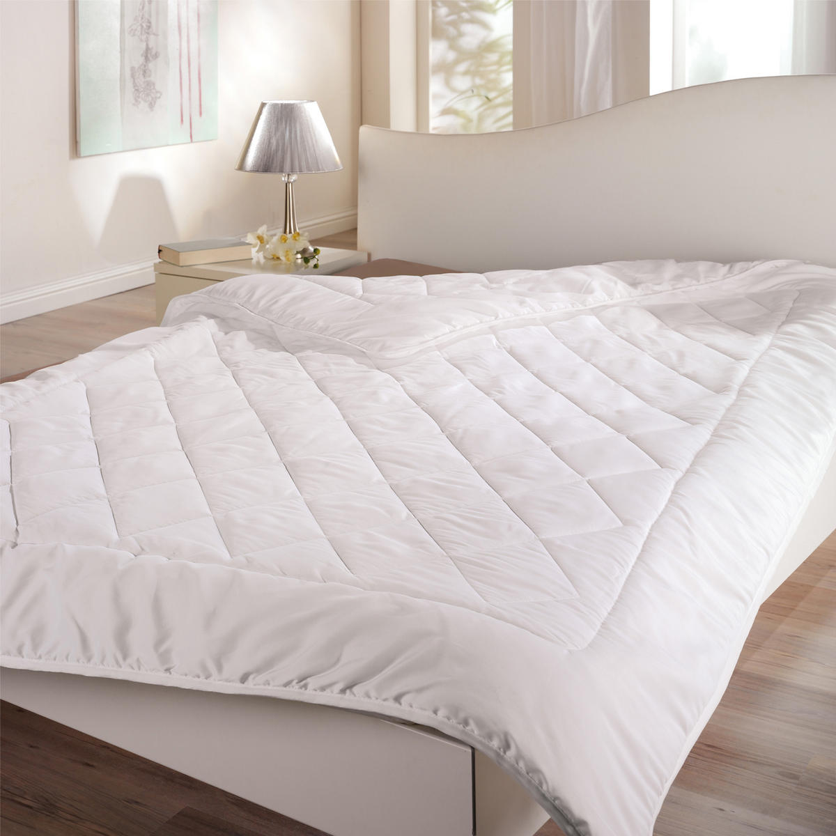 BETTDECKE leichte Sommersteppbett - Weiß - 135 x 200 cm - ohne Bezug nutzbar - Weiß, Textil (135/200cm) - Bestlivings